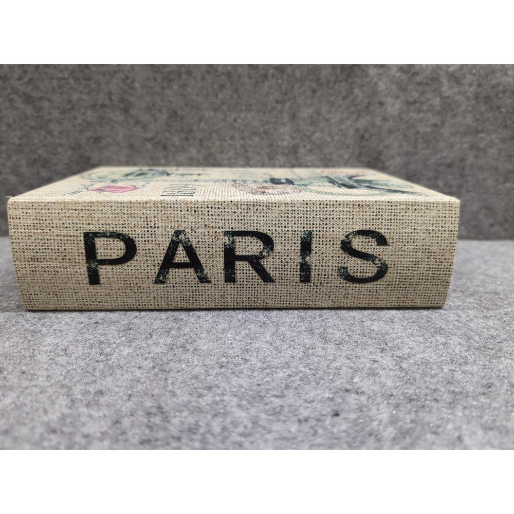 Paris 1889 Decorative Book Box Hidden Storage Eiffel Tower Faux Book Decor 8in - Picture 2 of 7